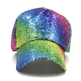 Rainbow Sequins Baseball Cap